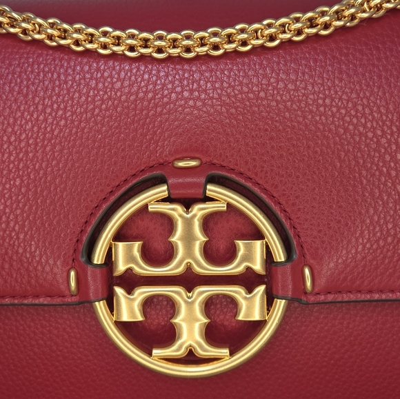 Tory Burch Red Leather Bag with Gold Accents - Picture 2 of 11